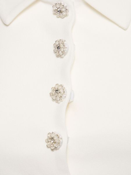Ολόσωμη φόρμα με κουμπιά από κρεπ Self-portrait λευκό