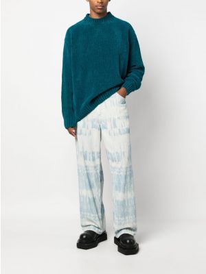 Sweter z okrągłym dekoltem Bonsai niebieski