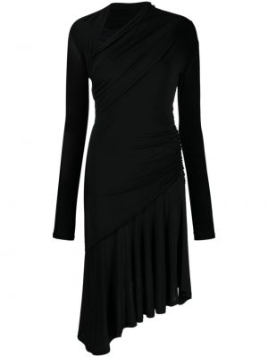 Asymetrické dlouhé šaty Pinko čierna