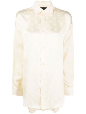 Košile s potiskem Balenciaga bílá