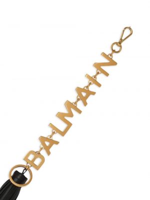 Kožený náhrdelník Balmain zlatý