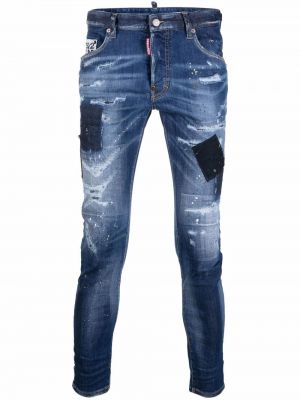 Nødlidende skinny jeans Dsquared2 blå