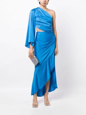 Drapované večerní šaty Patbo modré