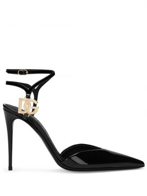 Кожени полуотворени обувки Dolce & Gabbana