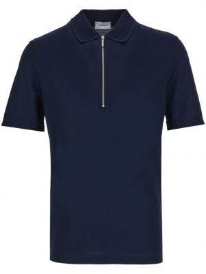 Poloshirt med lynlås Ferragamo blå