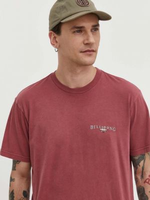 Bavlněné tričko s potiskem Billabong růžové