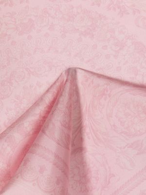 Hedvábný šál s potiskem Versace růžový