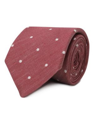 Хлопковый льняной галстук Altea бордовый