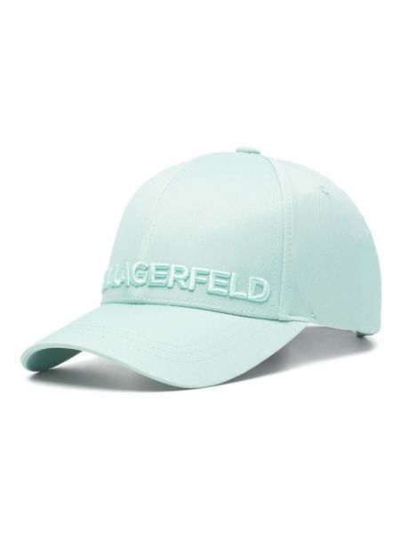 Siuvinėtas kepurė su snapeliu Karl Lagerfeld žalia
