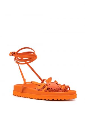 Lilleline nahast sandaalid Silvia Tcherassi oranž