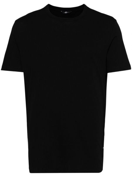 Kokvilnas t-krekls 7 For All Mankind melns