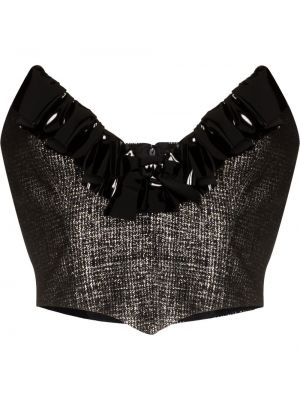 Crop top Alessandra Rich svart