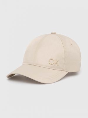 Haftowana czapka z daszkiem bawełniana Calvin Klein