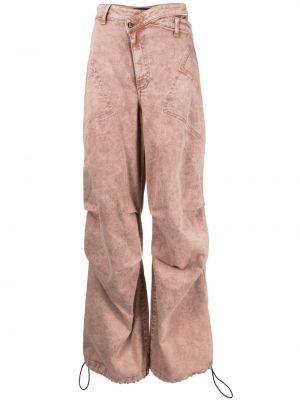 Asymetrické džíny relaxed fit Andreadamo růžové