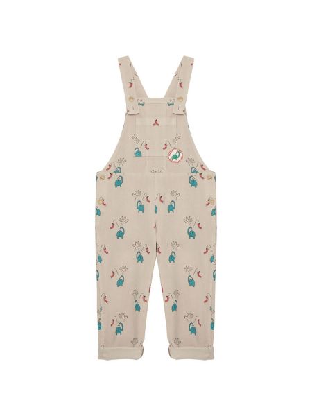 Bomuld fløjlsbukser strop jumpsuit for piger Weekend House Kids beige