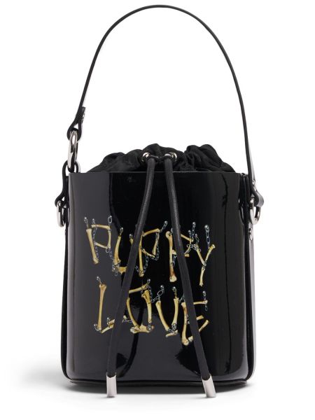 Δερμάτινη τσάντα ώμου Vivienne Westwood ασημί