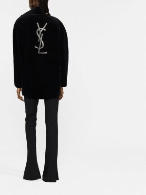 Mantel mit stickerei Saint Laurent schwarz