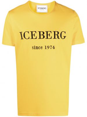 Тениска бродирана Iceberg оранжево