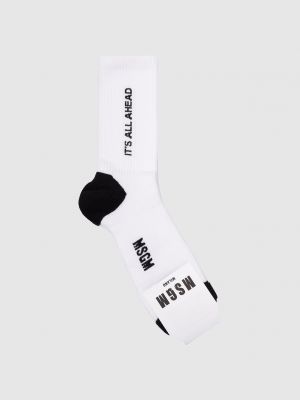 Шкарпетки з принтом Msgm білі