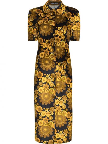 Прилепнала рокля на цветя с принт Kwaidan Editions