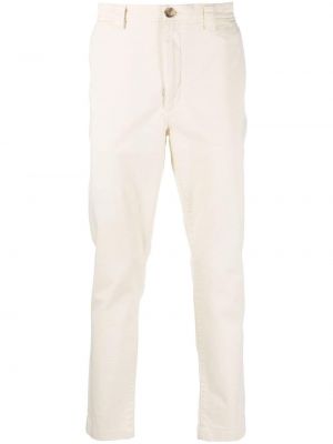Pamut egyenes szárú nadrág Woolrich fehér