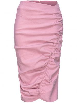 Asimetrična midi suknja Pinko ružičasta