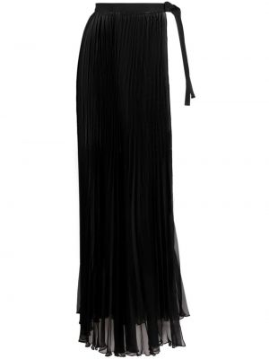 Plisované průsvitné dlouhá sukně Parlor černé