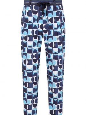 Pantalones con estampado geométrico Dolce & Gabbana azul