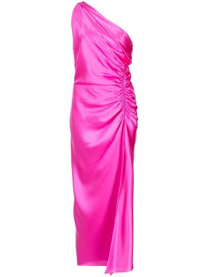 Μεταξωτή κοκτέιλ φόρεμα Michelle Mason ροζ