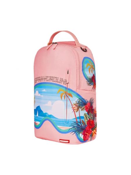 Bolsa de playa elegante con estampado tropical Sprayground rosa