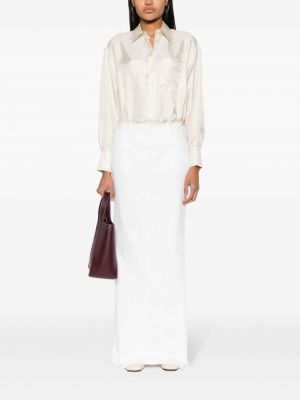 Jedwabna koszula Calvin Klein biała