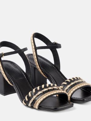 Černé kožené sandály Ulla Johnson