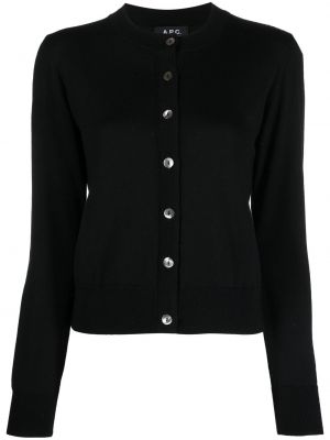 Cardigan en tricot avec manches longues A.p.c. noir
