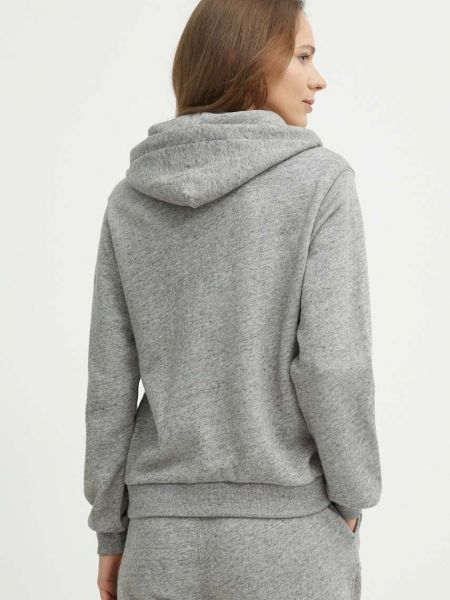Melange kapucnis pamut pulóver Polo Ralph Lauren szürke
