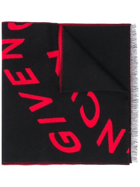 Bufanda con flecos Givenchy negro