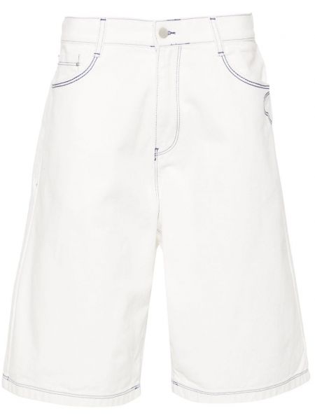 Herzmuster jeans shorts aus baumwoll Arte weiß