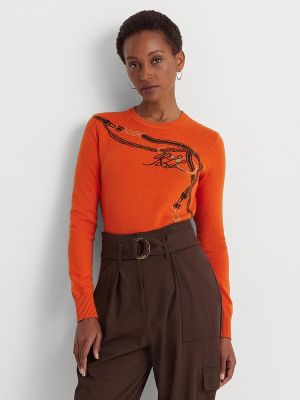 Jersey de algodón de tela jersey Lauren Ralph Lauren naranja