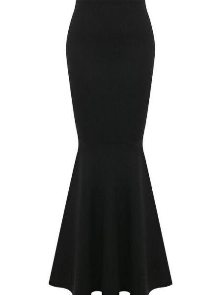 Черная шерстяная юбка Nina Ricci