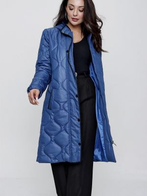 Paltas su gobtuvu su kišenėmis By Saygı mėlyna