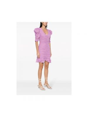 Mini vestido de algodón Isabel Marant étoile violeta