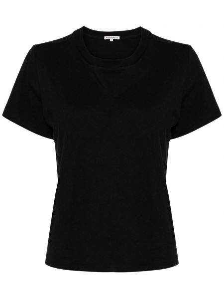 Βαμβακερή μπλούζα Reformation μαύρο