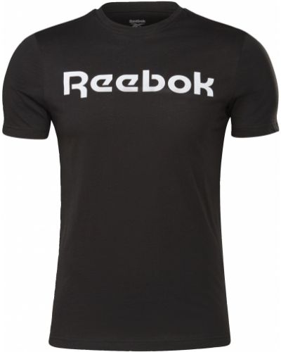 Slim fit póló Reebok fekete