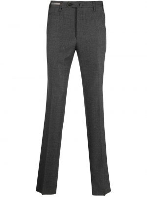 Βαμβακερό μάλλινο παντελόνι με ίσιο πόδι Corneliani γκρι