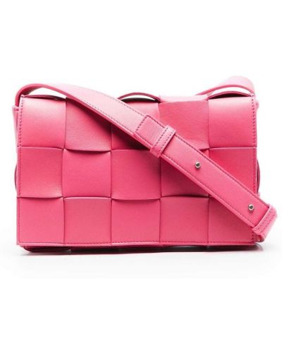 Crossbody torbica Bottega Veneta ružičasta