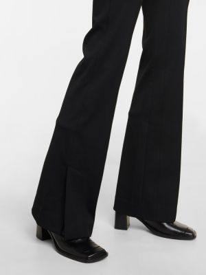 Pantaloni cu picior drept cu talie înaltă Helmut Lang negru