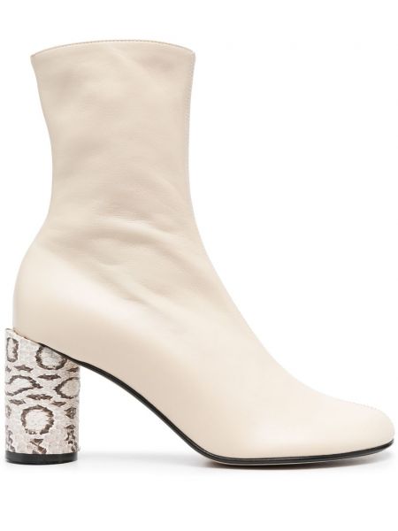 Ankle boots na obcasie Lanvin beżowe