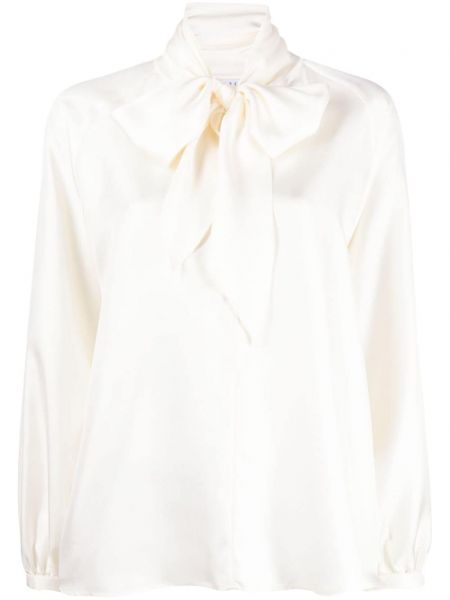 Копринена блуза Max Mara бяло
