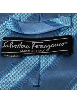 Jedwabny top Salvatore Ferragamo Pre-owned niebieski