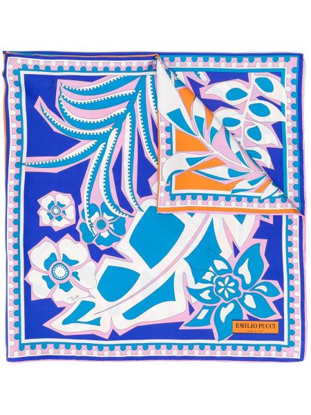 Pañuelo con estampado Emilio Pucci azul