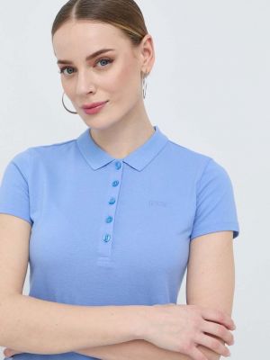 Памучна тениска Boss синьо
